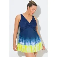 Ulla Popken Badekleid Badekleid Batikdruck Softcups Raffung recycelt