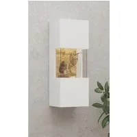 Home affaire Hängevitrine Ava, Breite 36 cm, hängend montierbar moderne grifflose Vitrine, Eckverglasung