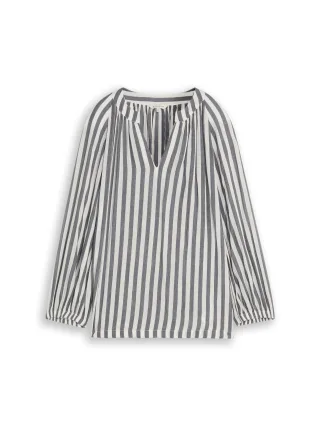 Tom Tailor - Tunika Bluse mit Streifen navy stripe - Gr. - 36