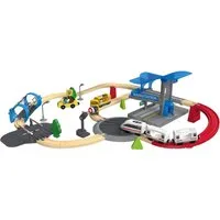 lupilu Spielzeug-Eisenbahn LUPILU® Holz Eisenbahn Set XL City-Express Buchenholz Spielzeug, Zertifizierung: CE-Kennzeichnung