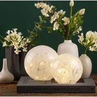 Seyila Home Dekokugel Dekorative Kugel aus Glas, mit Lichtdekor