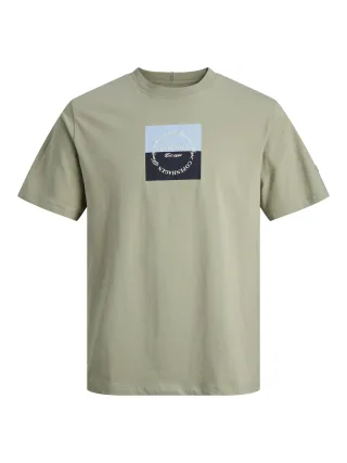 JACK&JONES - JORCATSKILLS SQUARE BRAND TEE SS SN JNR Seagrass - Gr. - 152