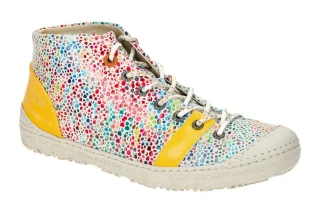 Eject 16225.156 DASS II Damenschuhe Multi/Yellow Sneaker mit Nubuck-Lackpunkten