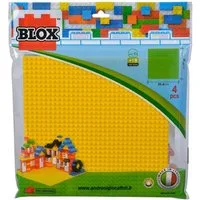SIMBA Konstruktionsspielzeug Blox 4x Bauplatte bunt je 25x25cm 104114556 Spielbausteine