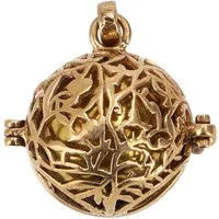 Guru-Shop Kettenanhänger Engelsrufer, goldene Klangkugel Kettenanhänger..