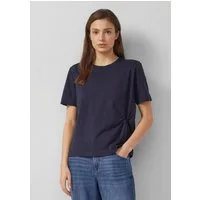s.Oliver Kurzarmshirt T-Shirt Verkürztes T-Shirt aus Baumwolle mit Knoten-Detail