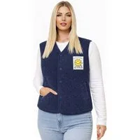 Worldclassca Fellimitatweste Worldclassca Teddy Weste Smiley Kuschelig Kurz Herbst Winter Ärmellos Neue Kollektion - Stilvolle und gemütliche Mode für Damen