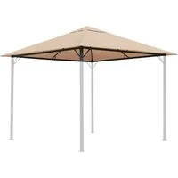 Quick Star Pavillon-Ersatzdach Nizza, 250 g/m², 297 x 297 cm (Beige, 3 x 3 m), Mit Lüftungsschlitzen
