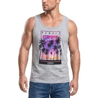 Neverless Tanktop Herren Tank-Top Hawaii Summer Schriftzug Palmen Foto-Print Sommer mit Print
