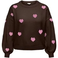 ONLY CARMAKOMA Rundhalspullover CARRICA LS DETAIL O-NECK KNT Materialmix, normal geschnitten