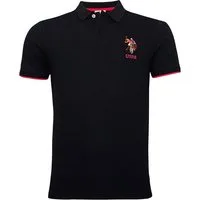 U.S. Polo Assn. Poloshirt Poloshirt Kurzarmshirt bunter Poloreiter (1-tlg., 1)