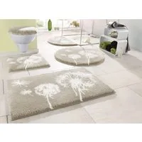 Grund Badematte Pusteblume, Badvorleger, Badezimmer Teppich, sehr weich, Höhe 20 mm, rutschhemmend beschichtet, schnell trocknend, fußbodenheizungsgeeignet, Polyacryl, rechteckig, weiche Haptik, auch als 2-teiliges Set erhältlich, Made in Europe