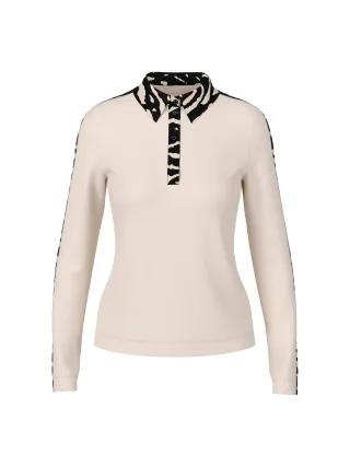 Marc Cain Sports - Langarmshirt mit Animal Details black - Gr. - 42