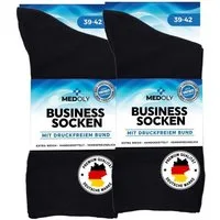 MEDOLY Businesssocken Premium Herren Socken (6 Paar) aus Baumwolle, ohne einschneidende Bündchen
