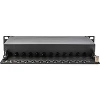 10" Patchpanel DN-91612S-EA, 12-Port, Cat.6a schwarz, 1HE, Rack Mount, geschirmt