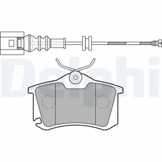 Delphi Bremsbel?ge hinten Audi Seat Skoda VW LP1815