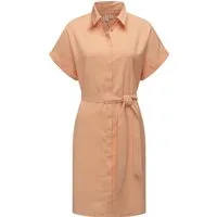 Ragwear Blusenkleid Manilla Kurzarm Midikleid mit Taillengürtel