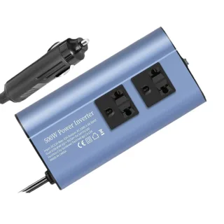 TATALIKEN Car Power Inverter 300/500W 12V to 110V / 220V 6 In 1 Multi Outlet Inverter Modified Sine Wave Car Power Conve