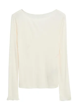 comma - T-Shirt creme - Gr. - 42