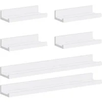 Woltu Bilderleiste, (Set, 6 St), 6er, Bilderregal Fotoleiste erhöhte Vorderkante