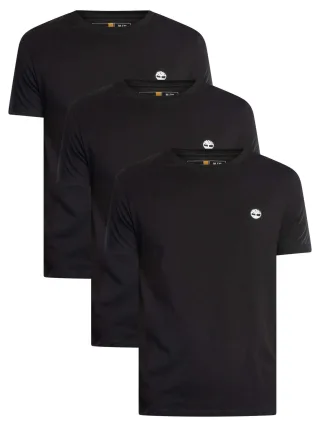 Timberland 3Er-Pack Schmale Dunstan River-T-Shirts, Schwarz