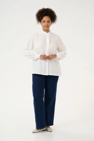 Langarmhemd Regular Fit Kreide white