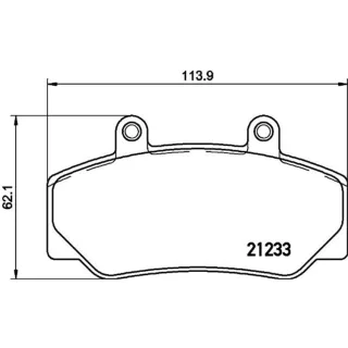 Hella Bremsbel?ge vorne Volvo 740 760 780 940 960 8DB355019-031