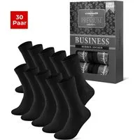 sockenkauf24 Businesssocken 10 Paar Herren Socken Premium Business Socken mit Komfortbund (30-Paar) atmungsaktive Baumwolle, ohne Naht, verpackt in einer edlen Box