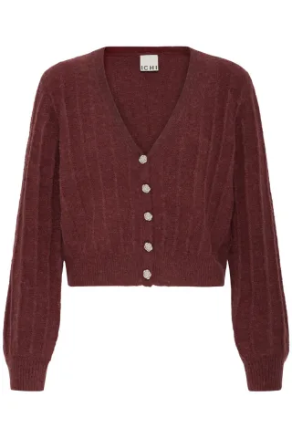 ICHI - Strickjacke - Ihmarin rot - Gr. - S