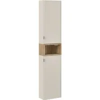Lomadox Hochschrank BIBIONE-56 in kaschmir und Eiche, 35 cm breit