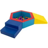 COSTWAY Spielbausteine, (3 St), Schaumstoff Bausteine mit 100 Ozeanbällen
