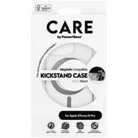 Kickstand Case, Handyhülle transparent/silber, iPhone 16 Pro, MagSafe