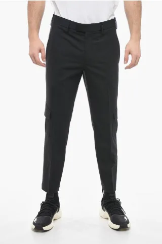 Skinny Fit-Cargohose NATE in Schwarz