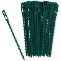 Windhager Rankhilfe verstellbar, Pflanzenbinder zum befestigen von Ästen, 50 Stk. Packung, 50 St., Pflanzenclips 130 mm, Pflanzenhalter grün