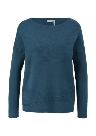 s.Oliver BLACK LABEL - Strickpullover petrol - Gr. - 36