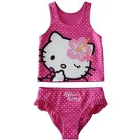 United Labels® Tankini Hello Kitty Tankini Badeanzug mit Rüschen Zweiteiler Schwimmanzug