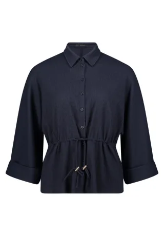 Betty Barclay - Hemdbluse mit Tunnelzug blau - Gr. - 48