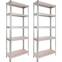 Arebos Schwerlastregal 180x75x30 cm, 350 kg Traglast, Steckregal, Lagerregal, Set 2-tlg., Flexibel einsetzbar: für Werkstatt, Garage, Keller oder Lager