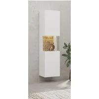 Home affaire Vitrine Ava, Breite 36 cm, hängend und stehend montierbar moderne grifflose Vitrine, Hochschrank mit Eckverglasung