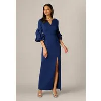Adrianna Papell Abendkleid Scuba Ankle Dress Modernes, klar geschnittenes Etuikleid