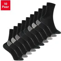 Footstar Basicsocken Kinder Baumwollsocken (10 Paar) Ferse & Spitze abgesetzt