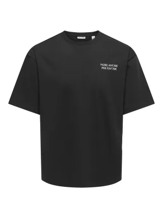 ONLY&SONS - ONSCASPIAN AIRFLEX AMORE BOXY SS TEE Black - Gr. - XL