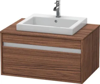 Duravit Ketho Konsolenwaschtischunterbau wandhängend Nussbaum dunkel Matt 800x550x426 mm - KT6794021 KT679402121