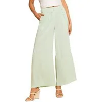 Love & Roses Stoffhose Love & Roses Leinenhose mit weitem Bein, Regular (1-tlg)
