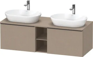 Duravit D-Neo Konsolenwaschtischunterbau wandhängend Leinen Matt 1400x550x459 mm - DE4950BBD750000 DE4950BBD750000