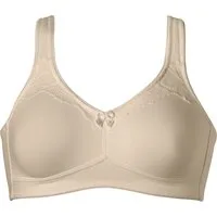 Naturana Bügelloser BH Cotton (2er Pack) ohne Bügel, mit Spitze, mit Schleife, mit Cup, Baumwollmix