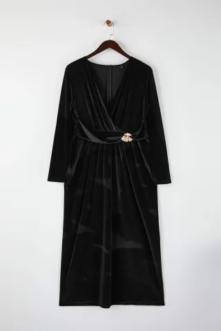 Curve Damen Maxikleid in Übergröße, gerade geschnitten, figurbetont, für Partys