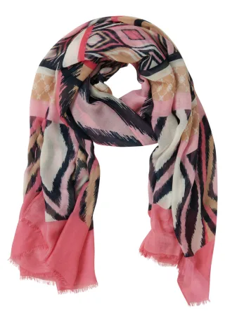 Betty Barclay - Schal mit grafischem Ethno-Muster pink