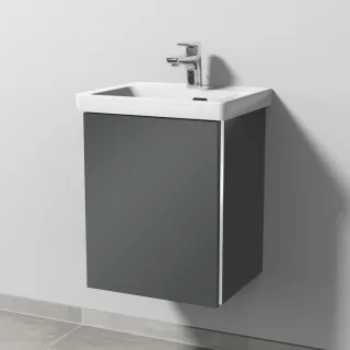 Sanipa 3way Waschtischunterbau zu Villeroy & Boch Subway 3.0 Waschtisch mit 1 Tür, Anthrazit-Glanz BS84279