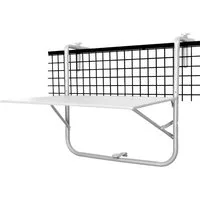 Trendyshop365 Balkonhängetisch klappbar 60x40cm wetterfest (1-St), klappbare 4-fach höhenverstellbare Tischplatte